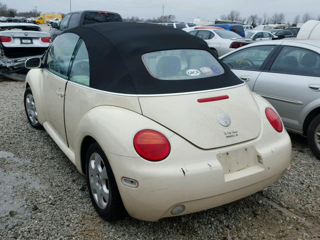 3VWCK21Y13M301270 - 2003 VOLKSWAGEN NEW BEETLE WHITE photo 3