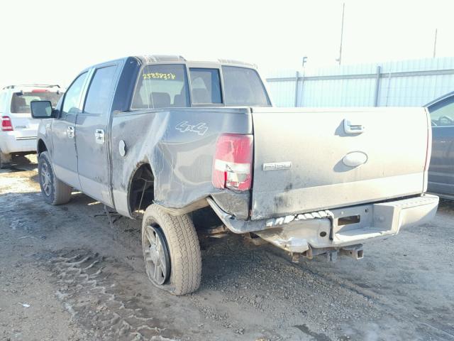 1FTPW14V57KD26335 - 2007 FORD F150 SUPER GRAY photo 3