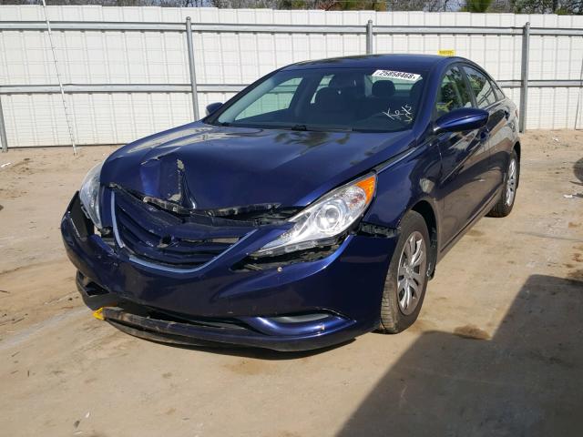 5NPEB4AC5CH336458 - 2012 HYUNDAI SONATA GLS BLUE photo 2