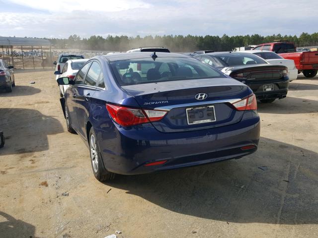 5NPEB4AC5CH336458 - 2012 HYUNDAI SONATA GLS BLUE photo 3