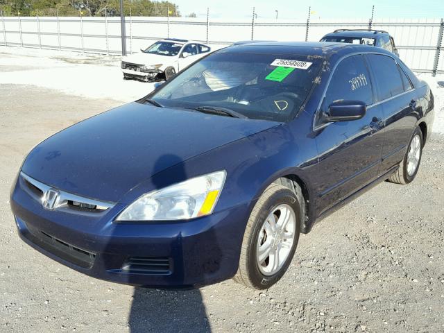 1HGCM56897A117562 - 2007 HONDA ACCORD EX BLUE photo 2