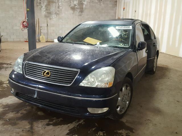 JTHBN30F810040505 - 2001 LEXUS LS 430 BLUE photo 2