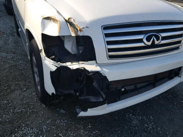 5N3AA08C65N806079 - 2005 INFINITI QX56 WHITE photo 9