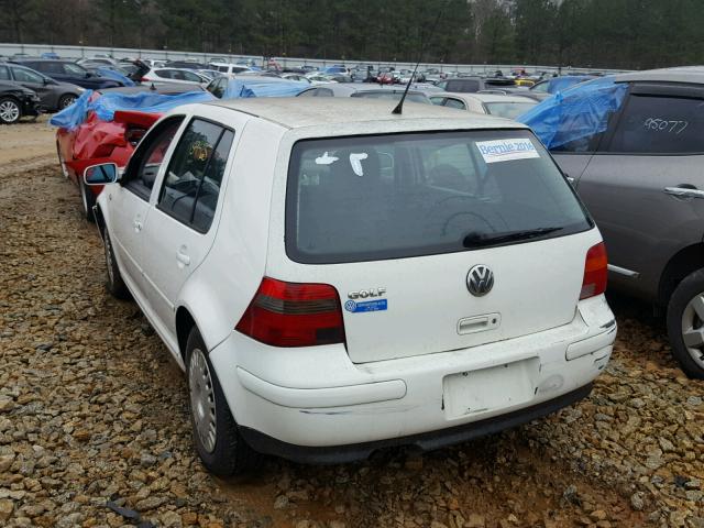 9BWGB61J124002988 - 2002 VOLKSWAGEN GOLF GLS WHITE photo 3