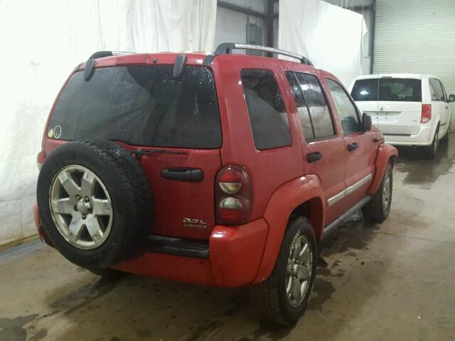 1J4GL58K25W607170 - 2005 JEEP LIBERTY LI RED photo 4
