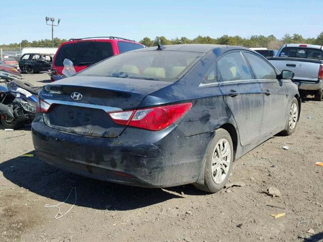 5NPEB4AC8BH099415 - 2011 HYUNDAI SONATA GLS BLUE photo 4