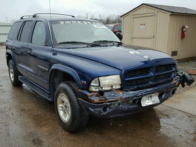 1B4HS28N3YF211126 - 2000 DODGE DURANGO BLUE photo 1