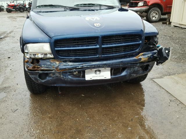 1B4HS28N3YF211126 - 2000 DODGE DURANGO BLUE photo 9