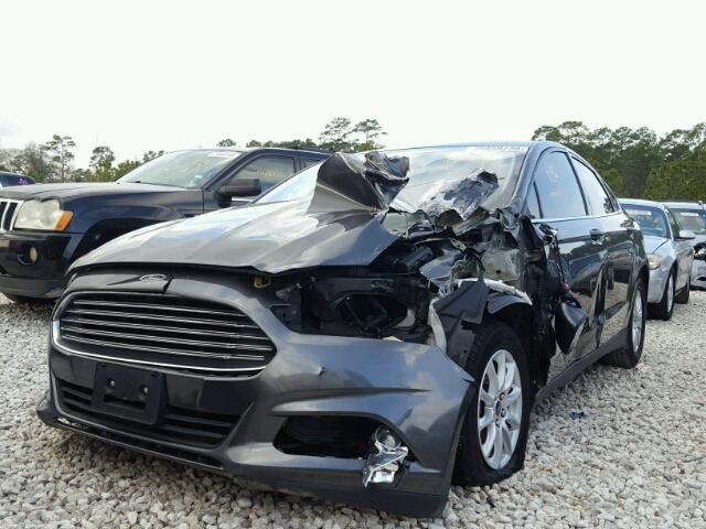 3FA6P0G70FR205518 - 2015 FORD FUSION S CHARCOAL photo 2