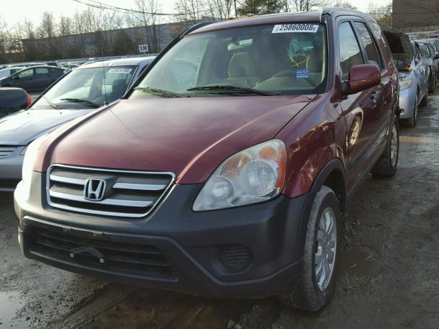 SHSRD78875U318875 - 2005 HONDA CR-V EX BURGUNDY photo 2