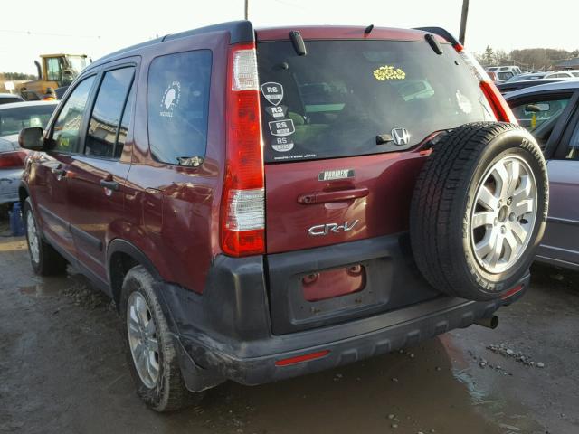 SHSRD78875U318875 - 2005 HONDA CR-V EX BURGUNDY photo 3