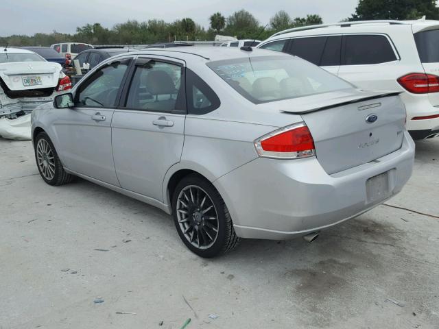 1FAHP36N99W103744 - 2009 FORD FOCUS SES SILVER photo 3