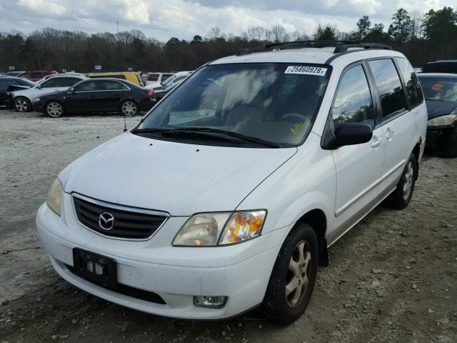 JM3LW28Y810212462 - 2001 MAZDA MPV WAGON WHITE photo 2