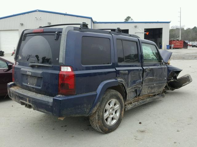 1J8HH48N96C157061 - 2006 JEEP COMMANDER BLUE photo 4