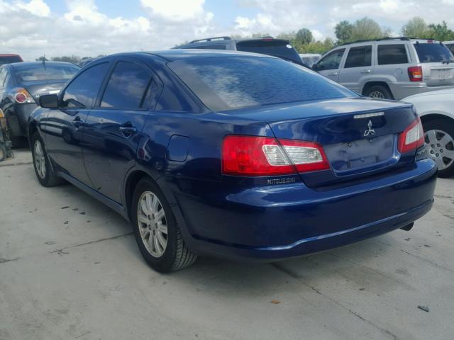 4A3AB36F09E019656 - 2009 MITSUBISHI GALANT ES BLUE photo 3