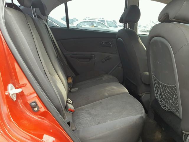 KNADH4A33A6641682 - 2010 KIA RIO LX Նարնջագույն լուսանկար 6