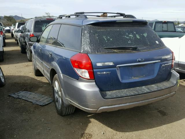 4S4BP61C487362654 - 2008 SUBARU OUTBACK 2. BLUE photo 3