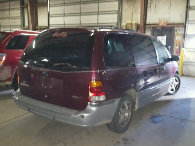 2FMZA5349YBB79502 - 2000 FORD WINDSTAR S RED photo 4