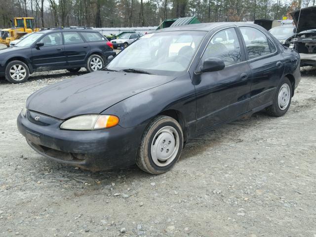 KMHJF34M5VU570802 - 1997 HYUNDAI ELANTRA GL BLACK photo 2