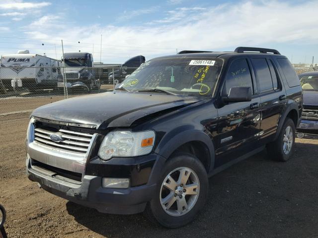 1FMEU73E57UB25522 - 2007 FORD EXPLORER X BLACK photo 2