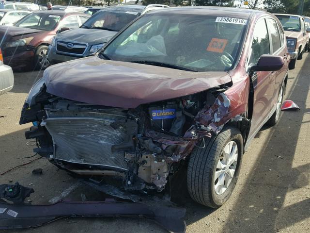 5J6RM4H58CL066943 - 2012 HONDA CR-V EX MAROON photo 2