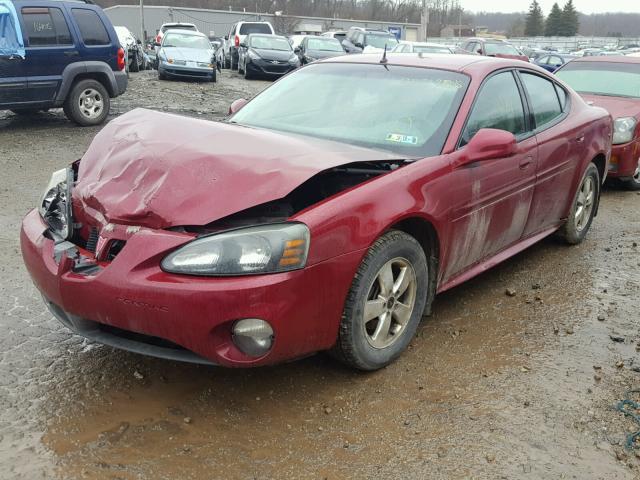 2G2WP522151247626 - 2005 PONTIAC GRAND PRIX RED photo 2