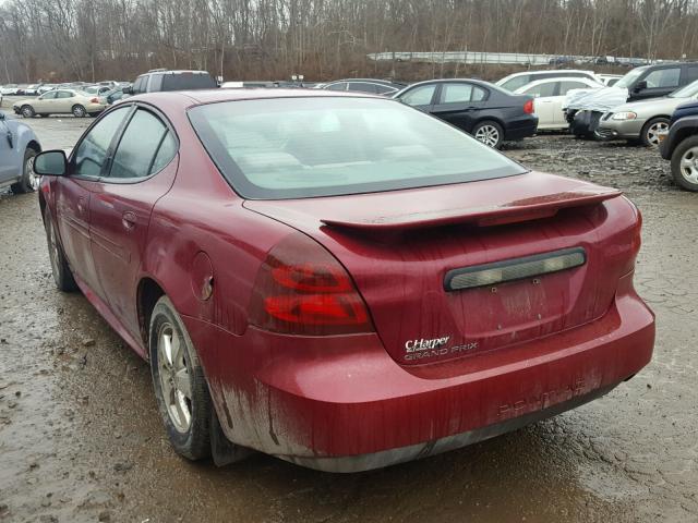 2G2WP522151247626 - 2005 PONTIAC GRAND PRIX RED photo 3