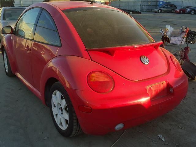 3VWCD21C31M408333 - 2001 VOLKSWAGEN NEW BEETLE RED photo 3