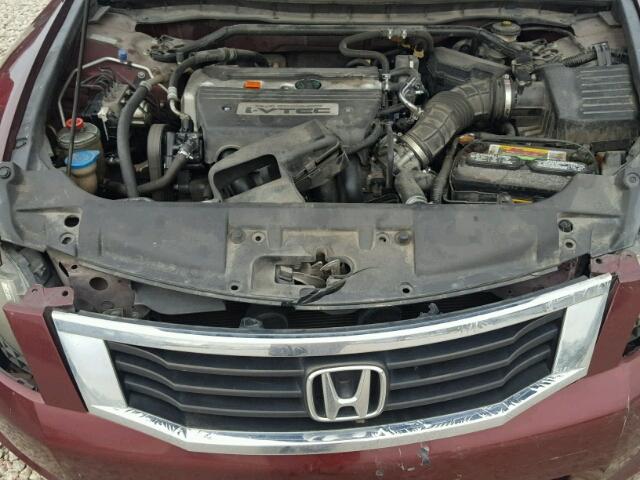 1HGCP26759A064827 - 2009 HONDA ACCORD EX MAROON photo 7