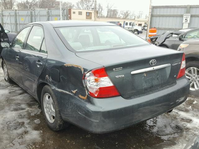 4T1BF32K93U551639 - 2003 TOYOTA CAMRY LE GREEN photo 3