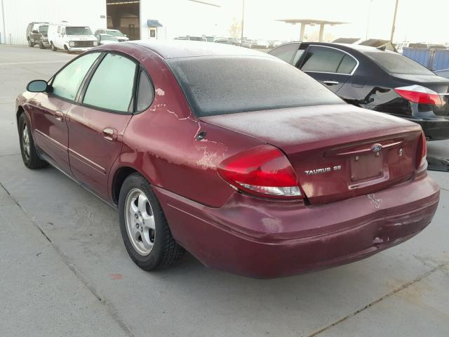 1FAFP53205A119190 - 2005 FORD TAURUS SE BURGUNDY photo 3