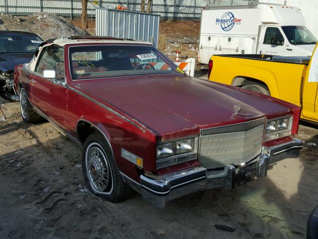 1G6AL6784EE630675 - 1984 CADILLAC ELDORADO B RED photo 1