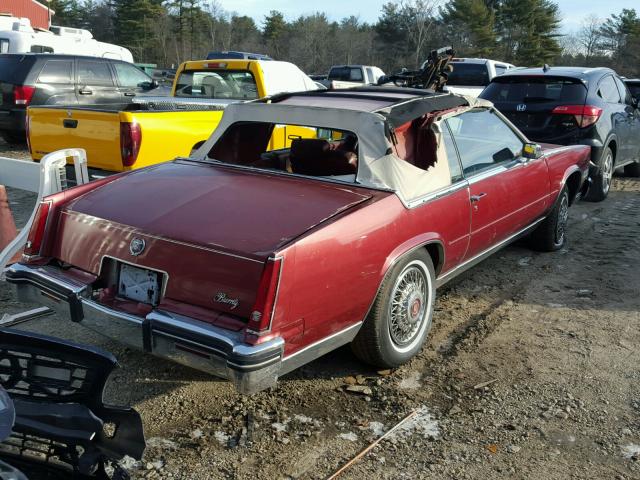 1G6AL6784EE630675 - 1984 CADILLAC ELDORADO B RED photo 4