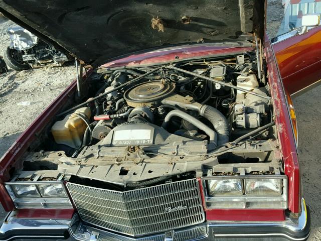 1G6AL6784EE630675 - 1984 CADILLAC ELDORADO B RED photo 7