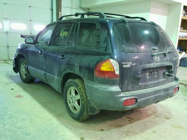 KM8SC73D84U605725 - 2004 HYUNDAI SANTA FE G BLUE photo 3