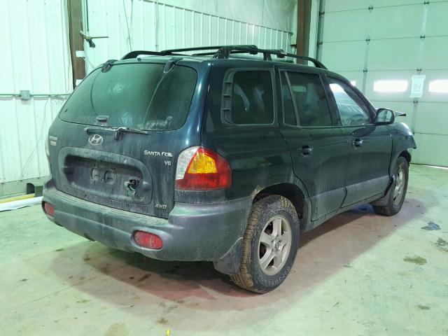 KM8SC73D84U605725 - 2004 HYUNDAI SANTA FE G BLUE photo 4