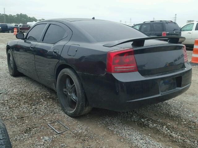 2B3KA43R08H184047 - 2008 DODGE CHARGER BLACK photo 3