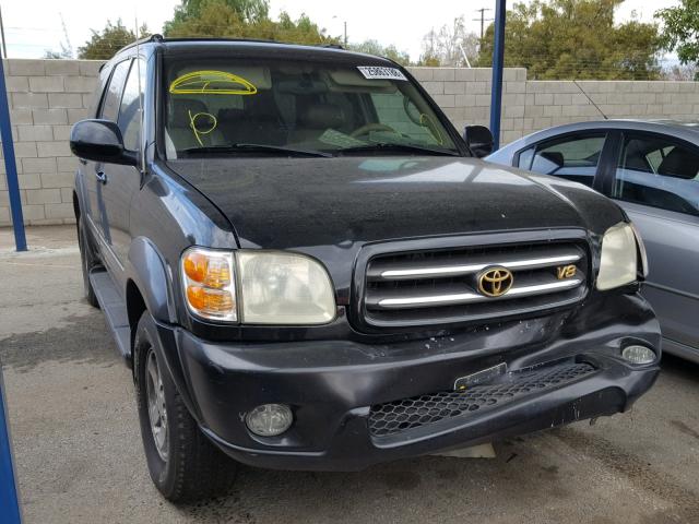 5TDZT38A12S130527 - 2002 TOYOTA SEQUOIA LI BLACK photo 1