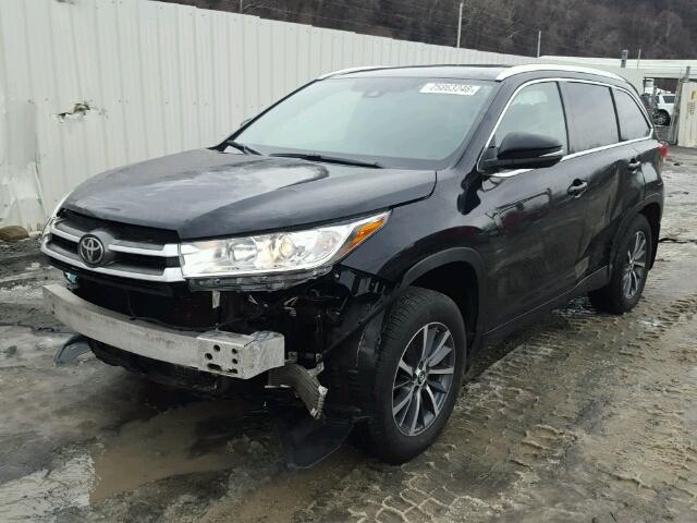 5TDJZRFH9HS388480 - 2017 TOYOTA HIGHLANDER BLACK photo 2