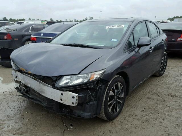 2HGFB2F9XDH545373 - 2013 HONDA CIVIC EXL GRAY photo 2