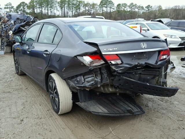 2HGFB2F9XDH545373 - 2013 HONDA CIVIC EXL GRAY photo 3