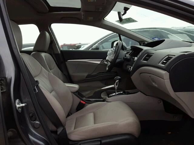 2HGFB2F9XDH545373 - 2013 HONDA CIVIC EXL GRAY photo 5