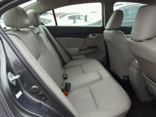 2HGFB2F9XDH545373 - 2013 HONDA CIVIC EXL GRAY photo 6