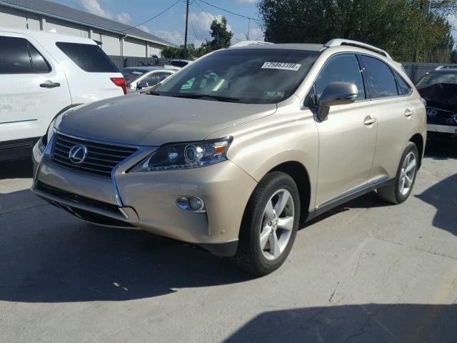 2T2BK1BA3DC221050 - 2013 LEXUS RX 350 BEIGE photo 2