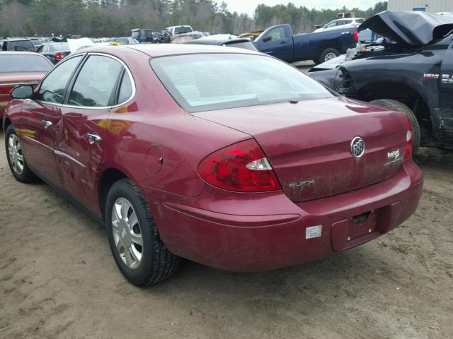 2G4WC532551348296 - 2005 BUICK LACROSSE C MAROON photo 3