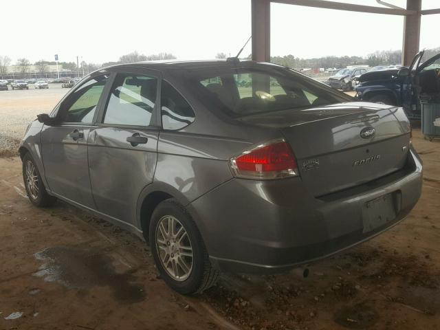 1FAHP35N79W170859 - 2009 FORD FOCUS SE GRAY photo 3