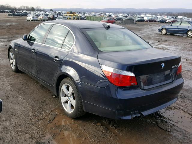 WBANF73506CU21256 - 2006 BMW 530 XI BLUE photo 3