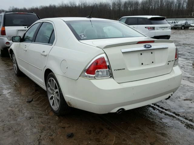 3FAHP08199R154463 - 2009 FORD FUSION SEL WHITE photo 3