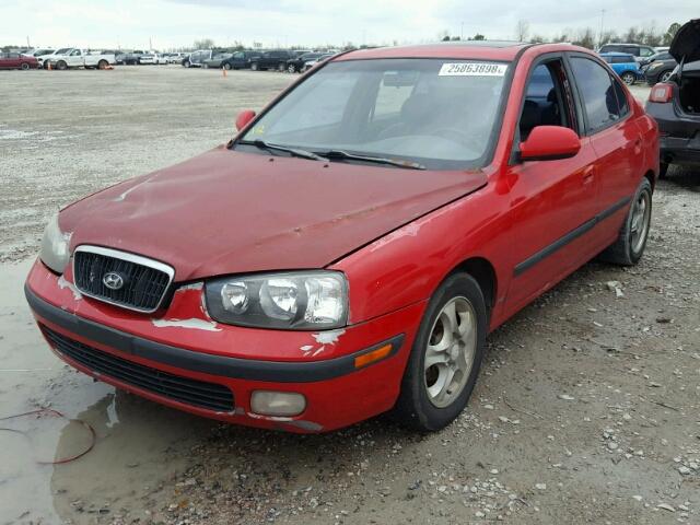 KMHDN45D43U673601 - 2003 HYUNDAI ELANTRA GL RED photo 2