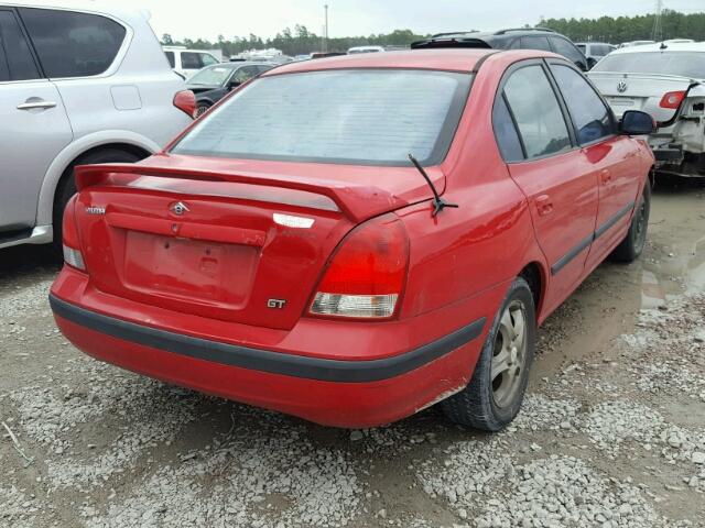 KMHDN45D43U673601 - 2003 HYUNDAI ELANTRA GL RED photo 4